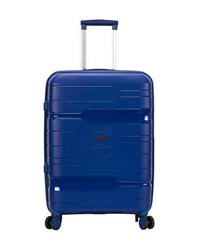Rockland Linear 3-Piece Hardside Spinner Wheel Luggage Set, Navy, 3-Piece Set (19/23/27)