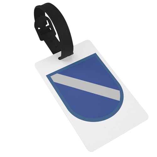 Former Us Army 17th Aviation Brigade-Pathfinder Platoon Beret Flash Luggage Tags for Suitcases Travel Tags ID Labels for Women Men Travel Bag Luggage Accessories