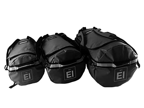 Element Equipment Trailhead Duffel Bag Shoulder Straps Waterproof Black/Grey Medium
