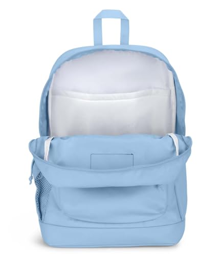 JanSport Cross Town Plus Backpack - Large Main Compartment, Side Water Bottle Pocket, 15-Inch Padded Laptop Sleeve - Blue Dusk