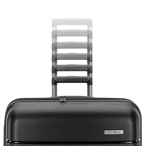 Samsonite Elevation Plus - Large Hardside Luggage - Scratch Resistant Polypropylene Shell, RightHeight™ Adjustable Handle, Integrated AirTag Holder, TSA Lock, WetPak™ Compartment - Triple Black