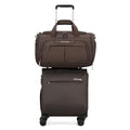 Hanke 16 Inch Underseat Carry On Luggage with Wheels Small Suitcase Softside Luggage Bags, 17.5 Foldable Lightweight Personal Item Travel Bags for Women Men(Coffee)
