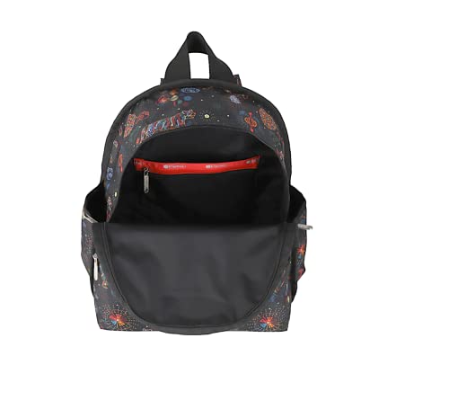 LeSportsac Bright Fortune Basic Backpack/Rucksack, Style 7812/Color E476, Festive & Colorful Graphics Artfully Arranged Celebrate Year of the Tiger, Evoking Optimism & Strength