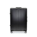 Gabbiano All-Aluminum Luggage Set, 2-Piece Zipperless Suitcase (20” Carry-On + 30” Large) – Aluminum-Magnesium Hardside Spinner with TSA Latch Locks, 22x14x9 (Black, Large 30")