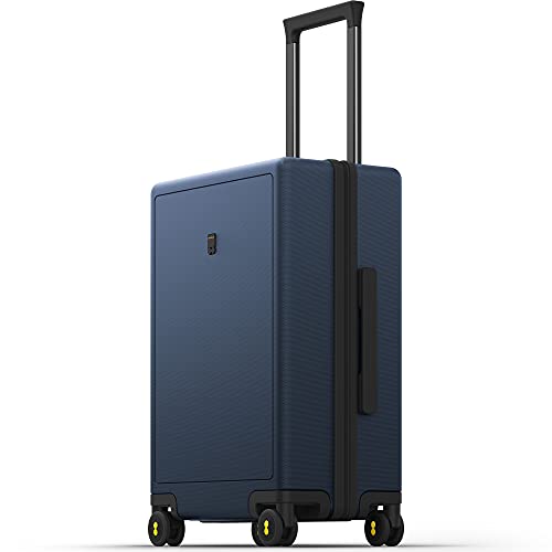 LEVEL8 Luminous Carry On Luggage 20" Inch with Laptop Backpack-Blue