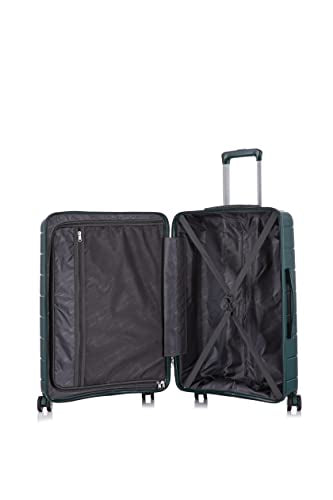 Rockland Vienna Hardside Luggage with Spinner Wheels, Green, 3-Piece Set (20/24/28)