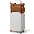 mixi 20 Inch Wide Handle Carry On Luggage with Front Laptop Pocket and 17 Inch Travel Tote Bag as a set