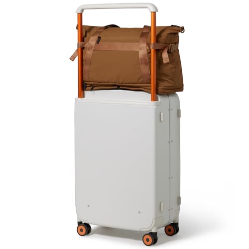 mixi 20 Inch Wide Handle Carry On Luggage with Front Laptop Pocket and 17 Inch Travel Tote Bag as a set