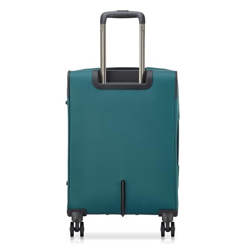 DELSEY PARIS Sky Max Softside Expandable Luggage with Spinner Wheels, Teal Blue, Carry-on 21 Inch