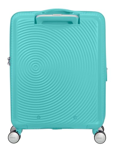 American Tourister Soundbox, Blue (Poolside Blue), Spinner S EXP (55 cm - 35.5/41 L), Soundbox
