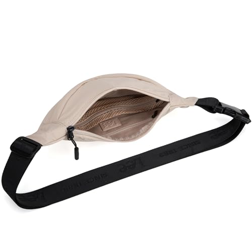 Lee Fanny Packs for Women Water-Resistant Crossbody Bag Lightweight Waist Pack for Travel & Everyday Use, Khaki/Black