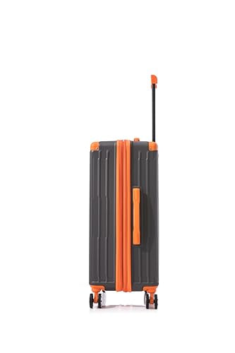 Rockland Napa Valley 2 Piece Luggage Set, 20" Carry-on with Spinner Wheels and a 14" Polyester Tote Bag, (20"/14" Tote), Charcoal