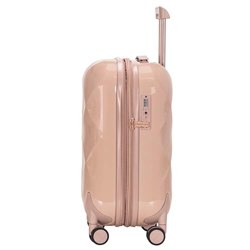 kensie Enchanting 3 Piece Luggage Set, Rose Dust