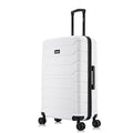 InUSA TREND Luggage with Spinner Wheels | Durable Lightweight Hardside Suitcase, Travel bag with Handle and Trolley, 28-Inch Large Checked luggage | White