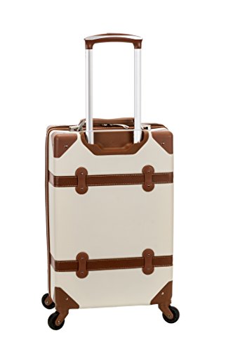 Rockland Stage Coach 20" Rolling Trunk Carry-on, White