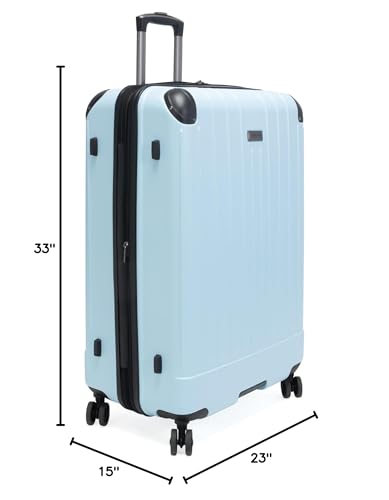 Kenneth Cole Reaction Flying Axis 28" Hardside Expandable 8-Wheel Spinner Check-Size Luggage, Dream Blue