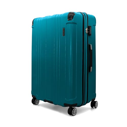 Gabbiano Bravo Expandable Hardside Suitcases with Spinner Wheels, Rolling Travel Bag Bundle, Lightweight ABS Hardshell, 3-Piece Hardside Luggage Set (Green, Large 31")