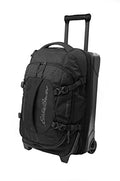 Eddie Bauer Expedition Rolling Duffel Bag with Wheels | Travel | Carry-On | Luggage | Rugged | Durable - Black, 22"