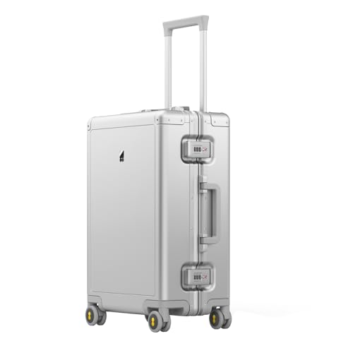 LEVEL8 Gibraltar Aluminum Carry On Luggage 20" Inch with Laptop Backpack