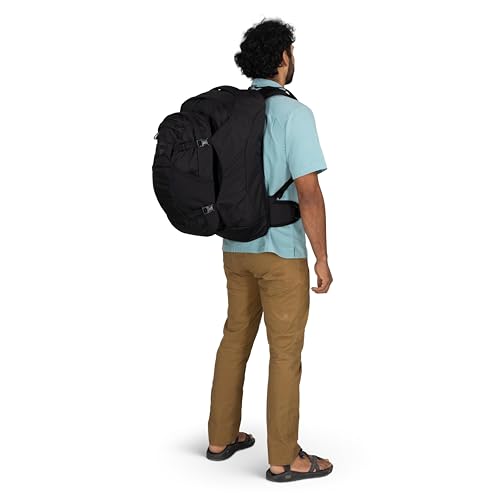Osprey Farpoint 55L Men's Travel Backpack - Carry On Bag with Personal Item Sized Detachable Daypack, Black