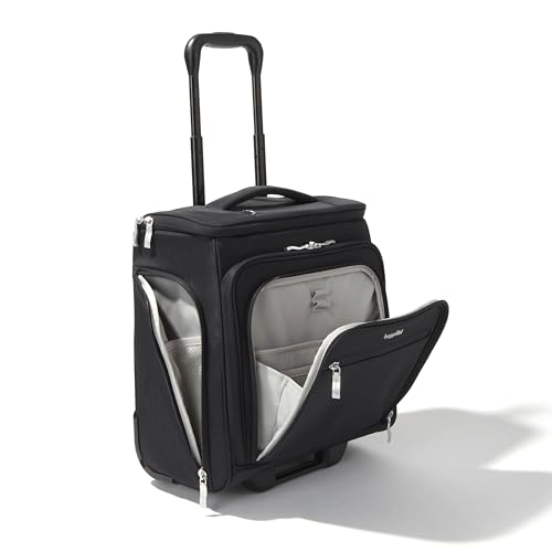 Baggallini Expandable Underseat Carry-On - Lightweight Travel Luggage Carry On Weekender with Wheels