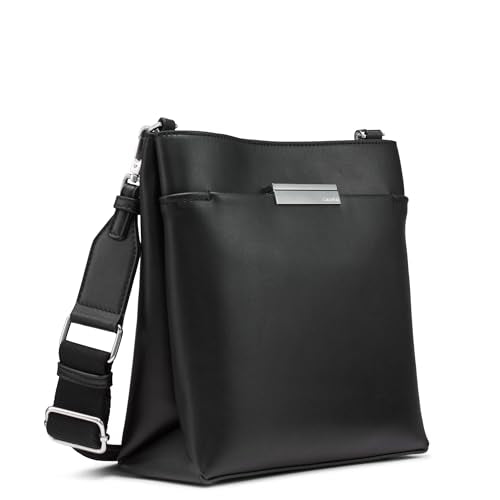 Calvin Klein Soma North/South Messenger Crossbody, Black/Silver, One Size