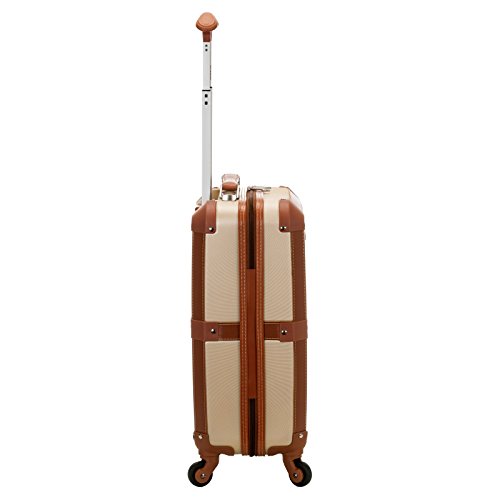 Rockland Stage Coach 20-Inch Rolling Trunk, Champagne, 20-Inch