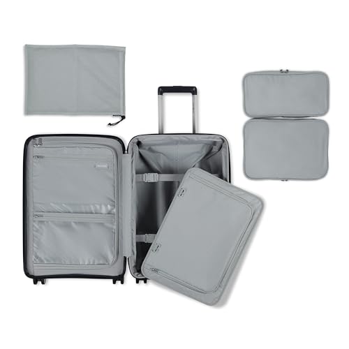 Samsonite Elevation Plus - Carry-On Hardside Luggage - Scratch Resistant Polypropylene Shell, RightHeight™ Adjustable Handle, Integrated AirTag Holder, TSA Lock, WetPak™ Compartment - Midnight Blue