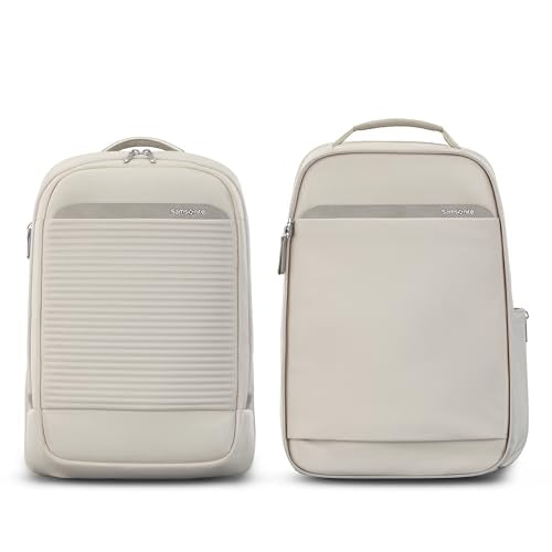 Samsonite Paralux 2-in-1 Travel Backpack, Converts into Main Bag + Go Bag, Lay-Flat Packing, StackIt™ Strap, Laptop Sleeve & Integrated AirTag™ Holder - Business & Adventure Travel Bag - Stone Grey