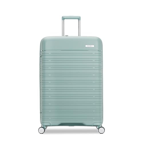 Samsonite Elevation Plus - Large Hardside Luggage - Scratch Resistant Polypropylene Shell, RightHeight™ Adjustable Handle, Integrated AirTag Holder, TSA Lock, WetPak™ Compartment - Cypress Green