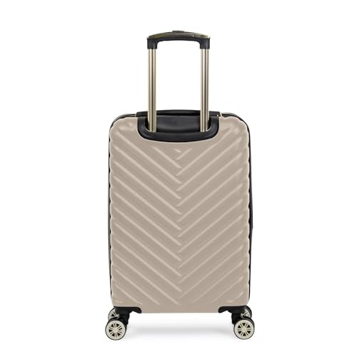 Kenneth Cole REACTION Madison Square Lightweight Hardside Chevron Expandable Spinner Luggage, Taupe, 2-Piece Set (20" & 28")