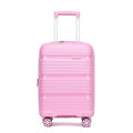 Kono Carry On Luggage 20 Inch Expandable 22x14x9 Airline Approved Hard Shell Travel Trolley 4 Spinner Wheels Lightweight Polypropylene Suitcase with TSA Lock, Pink