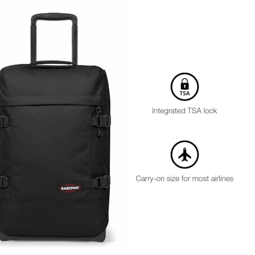 Eastpak Tranverz S – 42L Large Wheeled Luggage with Dual Compartments, TSA Lock, Compression Straps & Smooth-Wheeling System, Sunday Grey