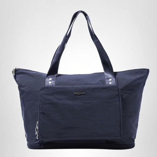 Baggallini Women's Carryall Expandable Packable Tote, French Navy