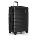 Traveler's Choice Archer Polycarbonate Hardside Spinner Luggage Set, Tie Down Straps, Black, Checked 29-Inch