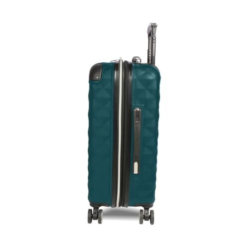 Kenneth Cole REACTION Diamond Tower Collection Lightweight Hardside Expandable 8-Wheel Spinner Travel Luggage, Deep Teal, 20-Inch Checked