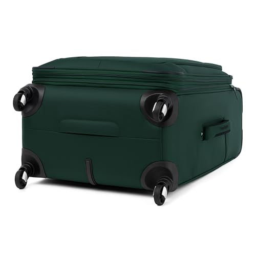 Travelpro Maxlite 5 Softside Expandable Luggage with 4 Spinner Wheels, Lightweight Suitcase, Men and Women, Forest Green, Checked-Medium 25-Inch
