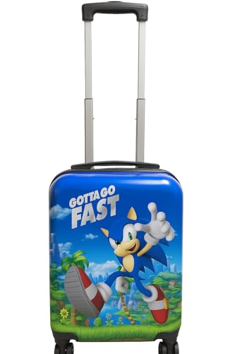 AI ACCESSORY INNOVATIONS Sonic the Hedgehog Kids Luggage and Backpack Set - 18" Luggage Suitcase With Wheels, 13.75" Backpack