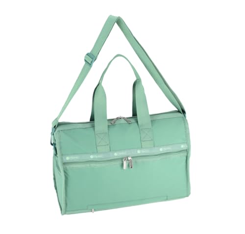 LeSportsac Sage Green Deluxe Medium Weekender Crossbody Bag, Style 4318/Color R180, Fashion Trending New Soothing & Earthy Neutral, Sage Green Celebrates Strength & Renewal, Tranquil Elegance