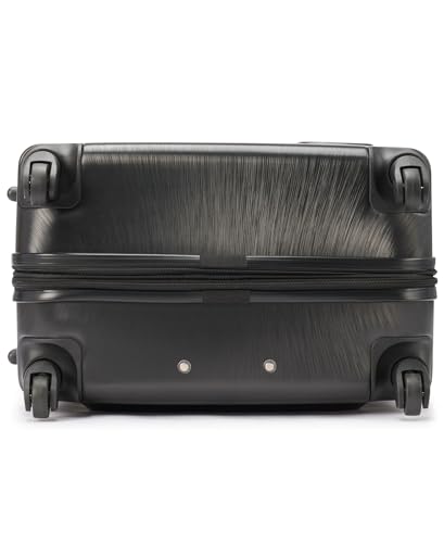 Calvin Klein Women's Hard Side Upright Luggage Spinner Light Weight Suitcase, Black, Large