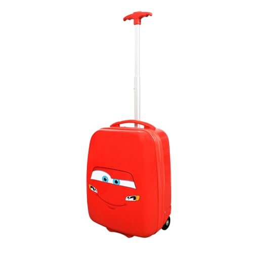 Bioworld Cars Lightning McQueen Big Face 16.5" Toddler Two-Wheel Carry On Luggage