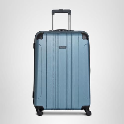 Kenneth Cole REACTION Out of Bounds Lightweight Hardshell 4-Wheel Spinner Luggage, Granite Blue, 3-Piece Set (20", 24", & 28")