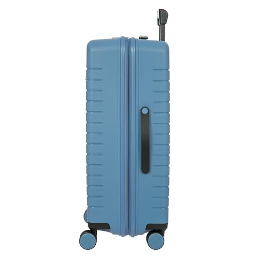 Bric's B|Y Ulisse Checked Luggage with Spinner Wheels – Expandable Lightweighted Hard Shell Suitcase, TSA Combination Lock - Removeable Wash Bag Included - 28 Inch, Grey Blue