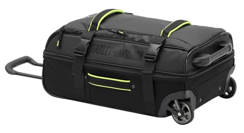 Harley-Davidson 21" Nomad Wheeling Duffel Bag w/Shark Wheels - Black/Lime (21")