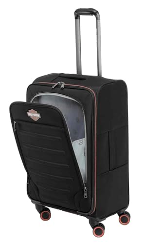 Harley-Davidson 26 in. Cruiser Soft Sided Expand Spinner Wheeling Luggage, Black