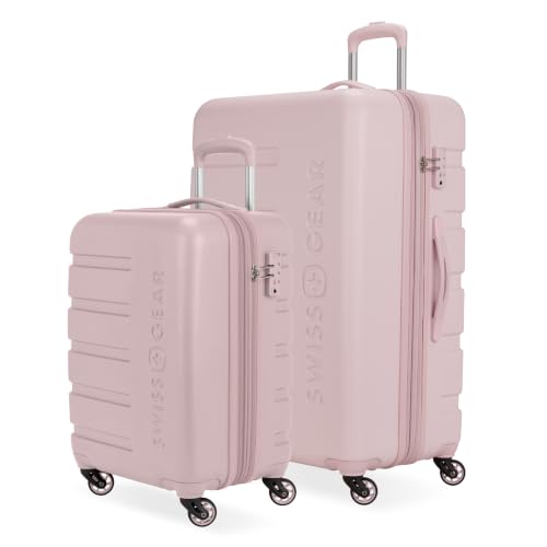 SwissGear 7366 Signature Hardside Expandable Luggage with Spinner Wheels, TSA Lock, Cup-Holder, Pink, 2-Piece Set (19/27)