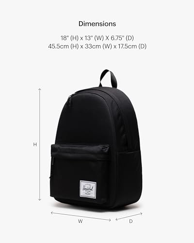 Herschel Classic Backpack, Black, Mod XL - 25L