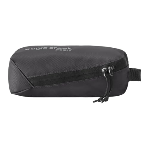 Eagle Creek Pack-It Isolate Cube Set - Packing Cubes for Stackable Storage - Convenient Top Handle - Easy Grab Zipper Pull - Black - XS/S/M - 3