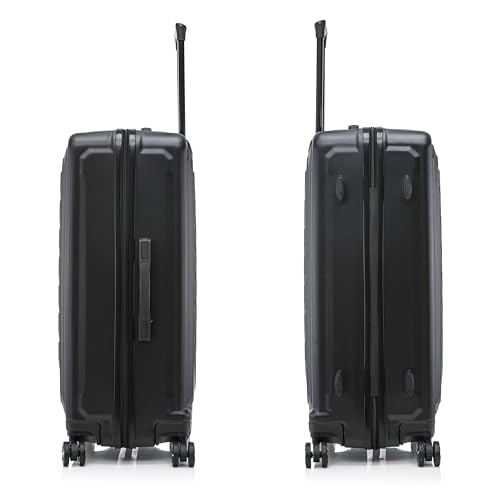 US ARMY Fox 28 inch Hardside Luggage with Spinner Wheels | Lightweight Large Suitcase for Extended Travel | Chevron Icon, Gel Handle, Side Studs, Retractable Trolley, Heavy Duty | Black