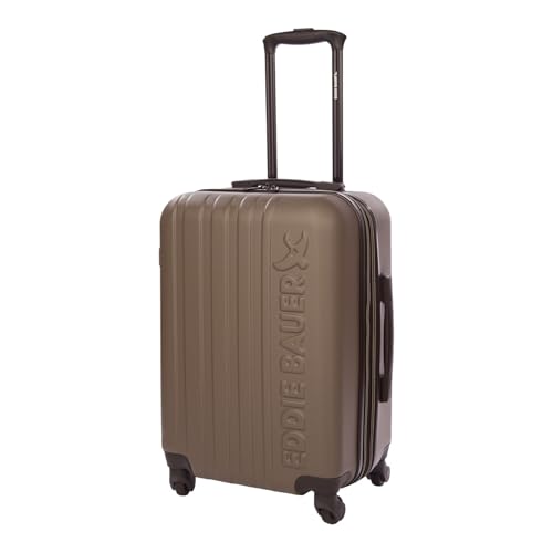 Eddie Bauer Flatiron Carry-On 22" Luggage | Hardside | Spinner Wheels | Expandable | Lightweight | Travel Essentials - Dark Fatigue